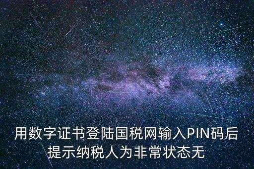 國稅pin碼是什么，機構(gòu)代碼的ca證書的PIN碼是什么我用CA證書登陸國稅時提示詳細