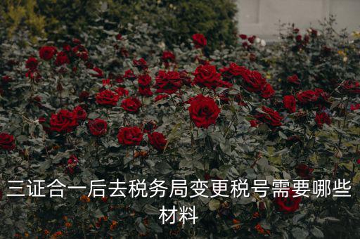 稅號變更需要什么合同，三證合一后去稅務局變更稅號需要哪些材料