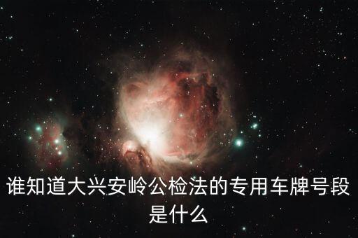 國(guó)家 公檢法 系統(tǒng)專用車輛是什么，誰(shuí)知道大興安嶺公檢法的專用車牌號(hào)段是什么