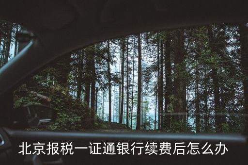 北京稅務(wù)一證通是什么，北京 辦理一證通年費(fèi)什么時(shí)候交