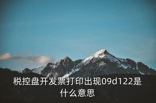 稅控盤(pán)開(kāi)發(fā)票打印出現(xiàn)09d122是什么意思