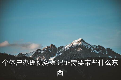 個體稅務(wù)登記證需要什么材料，個體戶辦理稅務(wù)登記證需要帶些什么東西