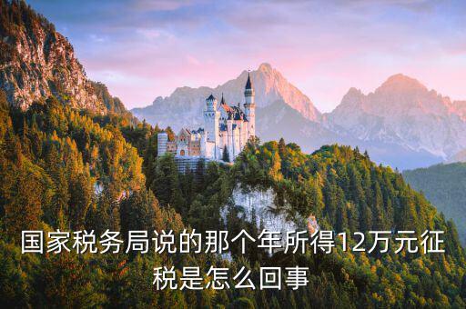 國(guó)家稅務(wù)局說(shuō)的那個(gè)年所得12萬(wàn)元征稅是怎么回事
