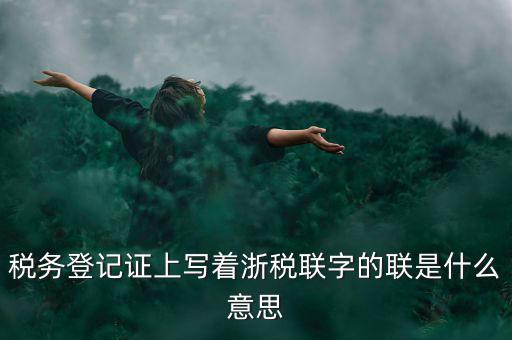 稅務(wù)全國(guó)聯(lián)網(wǎng)是什么意思，稅務(wù)登記證上寫著浙稅聯(lián)字的聯(lián)是什么意思