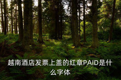 發(fā)票章是什么字體，越南酒店發(fā)票上蓋的紅章PAID是什么字體