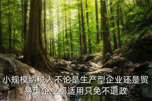 小規(guī)模納稅免征什么稅，小規(guī)模納稅人不論是生產(chǎn)型企業(yè)還是貿(mào)易型企業(yè)都適用只免不退政