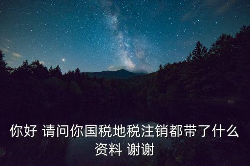 注銷稅盤都帶什么資料，稅務注銷都需要什么資料啊