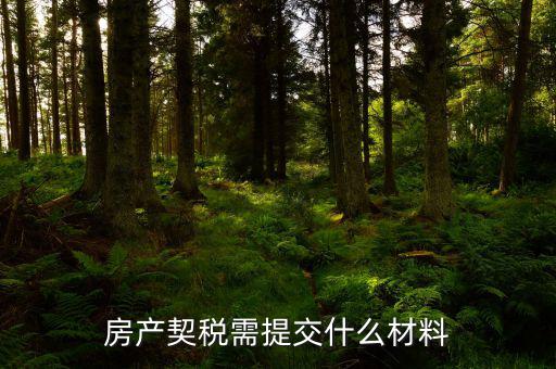 商品房交契稅需要什么材料，買房契稅何時(shí)交需要提供哪些材料