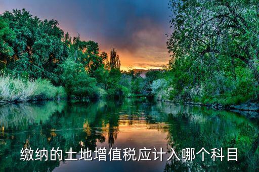 土地增值稅計(jì)什么科目，繳納的土地增值稅應(yīng)計(jì)入哪個(gè)科目