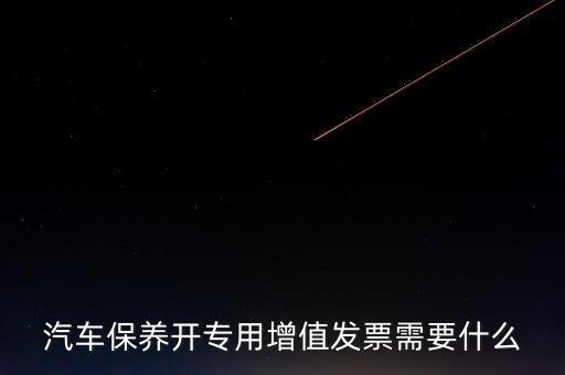 汽車(chē)保養(yǎng)開(kāi)專(zhuān)用增值發(fā)票需要什么