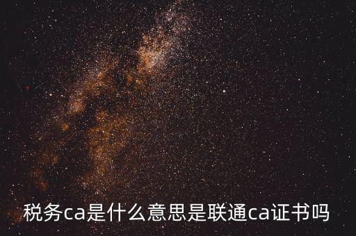 青島國(guó)稅ca證書是什么意思，什么事CA證書
