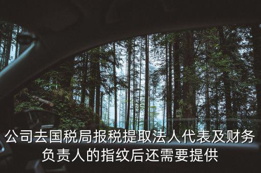 國(guó)稅錄指紋需要帶什么材料，公司去國(guó)稅局報(bào)稅采取法人代表及財(cái)務(wù)負(fù)責(zé)人指紋后還需要提供哪