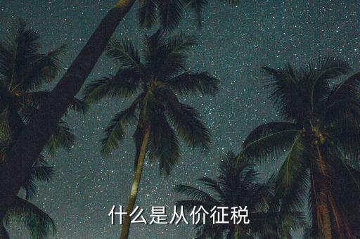 從價計征稅是什么，請問什么是從價計征從量計征怎么理解多謝