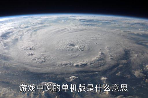 國(guó)稅單機(jī)版是什么，游戲中說(shuō)的單機(jī)版是什么意思