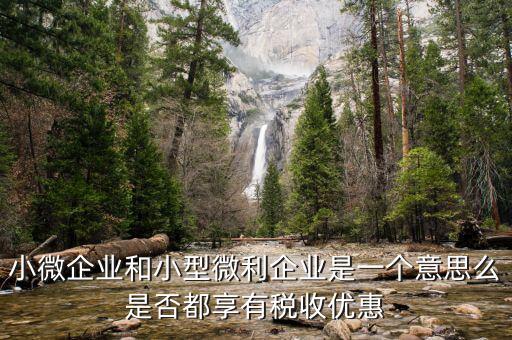 小型微利企業(yè)是什么，小微企業(yè)和小型微利企業(yè)是一個意思么是否都享有稅收優(yōu)惠