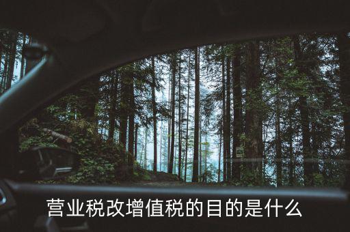 為什么要進(jìn)行營業(yè)稅改增值稅，營業(yè)稅改增值稅的目的是什么