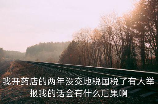 國(guó)稅舉報(bào)有什么后果，我開藥店的兩年沒交地稅國(guó)稅了有人舉報(bào)我的話會(huì)有什么后果啊