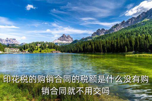 印花稅的購(gòu)銷合同的稅額是什么沒(méi)有購(gòu)銷合同就不用交嗎
