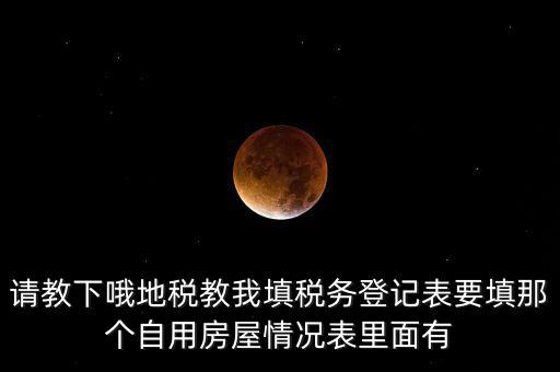 稅務(wù)上自用是什么意思，請教下哦地稅教我填稅務(wù)登記表要填那個自用房屋情況表里面有