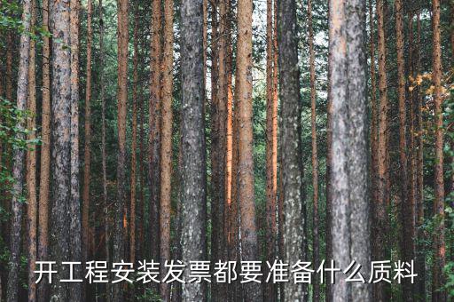 開(kāi)工程安裝發(fā)票都要準(zhǔn)備什么質(zhì)料
