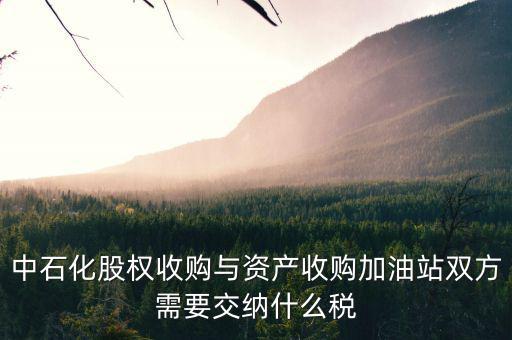 資產(chǎn)收購要交什么稅，中石化股權收購與資產(chǎn)收購加油站雙方需要交納什么稅