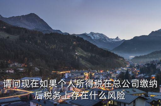 個(gè)人所得稅有什么風(fēng)險(xiǎn)，個(gè)人所得稅繳納風(fēng)險(xiǎn)有哪些