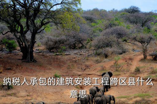 納稅人跨縣 市 區(qū) 是指什么，納稅人承包的建筑安裝工程跨區(qū)縣什么意思