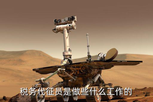 稅務代征員是做些什么工作的