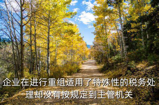 特殊重組什么時候備案，企業(yè)在進(jìn)行重組適用了特殊性的稅務(wù)處理卻沒有按規(guī)定到主管機(jī)關(guān)