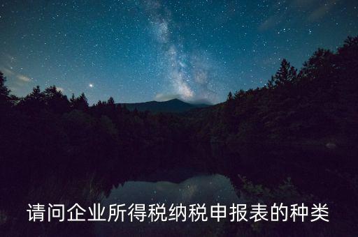 請(qǐng)問(wèn)企業(yè)所得稅納稅申報(bào)表的種類(lèi)