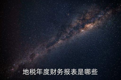 地稅年度財(cái)務(wù)報表是哪些