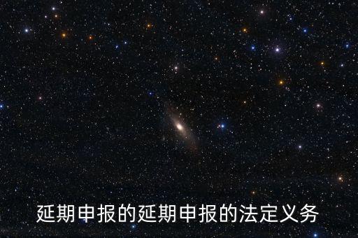 延期申報(bào)的延期申報(bào)的法定義務(wù)