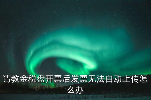 請(qǐng)教金稅盤開票后發(fā)票無(wú)法自動(dòng)上傳怎么辦