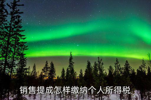 銷(xiāo)售提成怎樣繳納個(gè)人所得稅