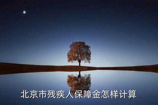 北京市殘疾人保障金如何計算，北京市殘疾人保障金怎樣計算