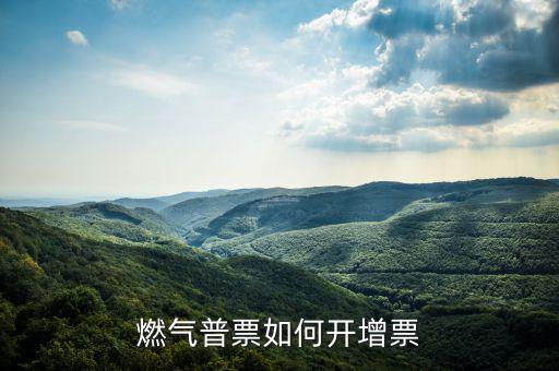 普通發(fā)票如何增票，燃?xì)馄掌比绾伍_增票