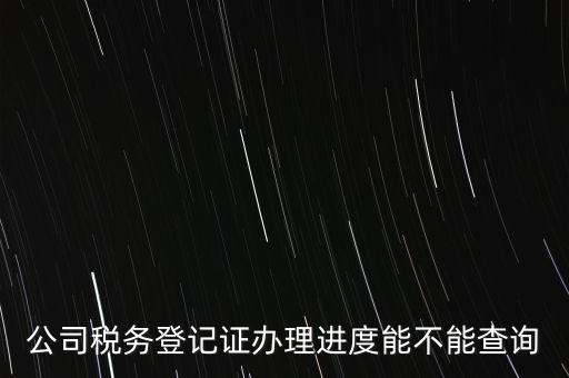 如何查詢企業(yè)稅務登記證，公司稅務登記證辦理進度能不能查詢
