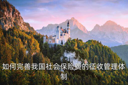如何促進(jìn)社保費征管，如何完善我國社會保險費的征收管理體制