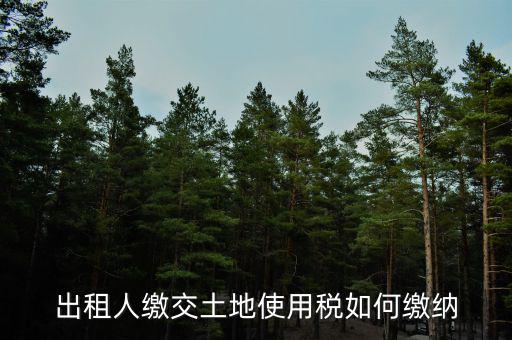 租房土地使用稅如何計(jì)算，企業(yè)出租房屋土地稅如何計(jì)算