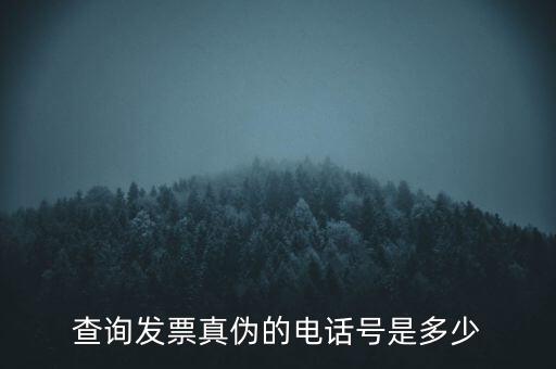 電話如何查詢發(fā)票真?zhèn)尾樵?，查詢發(fā)票真?zhèn)蔚碾娫捥?hào)是多少