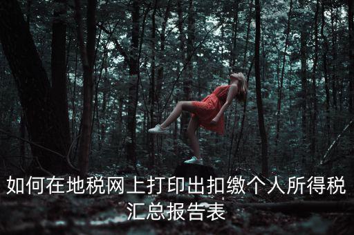 廣東個(gè)稅查詢(xún) 如何打印，怎樣在報(bào)稅系統(tǒng)打印個(gè)人所得稅申報(bào)表