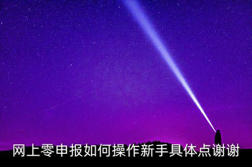零申報如何網上申報，網上零申報如何操作新手具體點謝謝