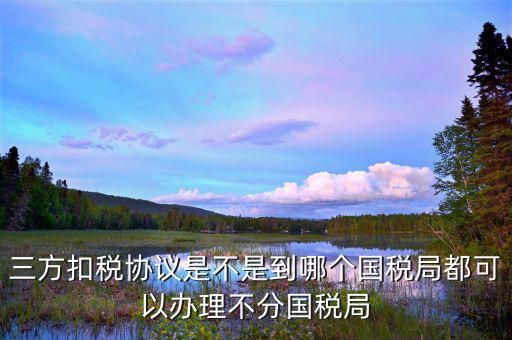 廈門國稅如何制作三方扣款協(xié)議，我是剛注冊的公司到國稅局辦理三方協(xié)議怎么辦理