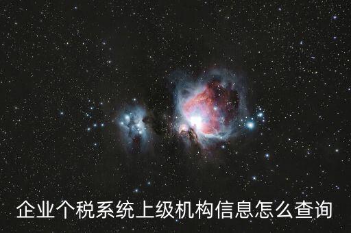 如何查詢納稅人的主管稅務(wù)機關(guān)，企業(yè)個稅系統(tǒng)上級機構(gòu)信息怎么查詢
