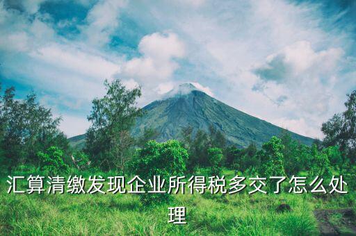 匯算清繳多繳的稅款如何處理，企業(yè)所得稅匯算清繳 多交稅款如何處理