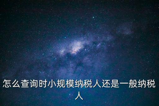 電子稅務(wù)局如何查看正常戶，怎么查詢時(shí)小規(guī)模納稅人還是一般納稅人