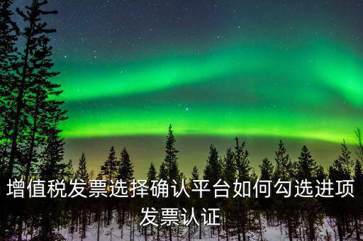 昆山如何網(wǎng)上發(fā)票勾選，增值稅發(fā)票選擇確認(rèn)平臺如何勾選進(jìn)項發(fā)票認(rèn)證