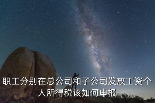 兩處的分公司如何申報(bào)個(gè)稅，職工分別在總公司和子公司發(fā)放工資個(gè)人所得稅該如何申報(bào)
