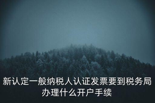 新認(rèn)定一般納稅人認(rèn)證發(fā)票要到稅務(wù)局辦理什么開(kāi)戶(hù)手續(xù)