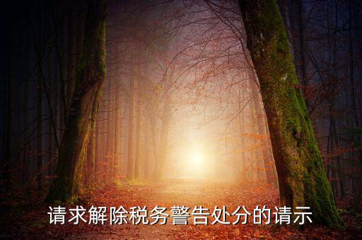 四川省稅務(wù)處罰信息如何消除，請(qǐng)求解除稅務(wù)警告處分的請(qǐng)示
